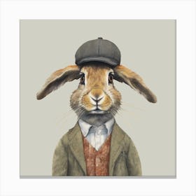 Watercolour British Hare Peter Canvas Print