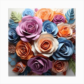 Paper Roses 6 Canvas Print