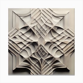 A Portrait Where Embossed Geometric Shapes And Patterns Create A Harmonious And Visually Striking Composition Reflecting The Balance Of Form And Structure Canvas Print