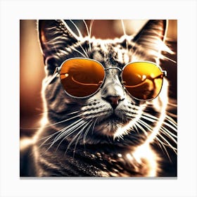 Cat In Sunglasses 21 Canvas Print