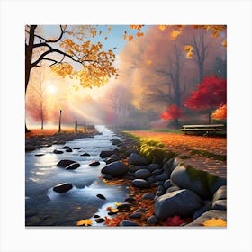 Autumn In The Park Canvas Print