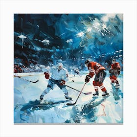 A Ice Hockey Match Oil Painting Illustration 1718701190 1 Canvas Print