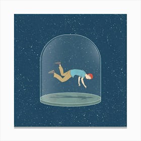 Man Falling Out Of A Glass Dome Canvas Print