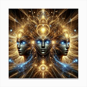 Eternal Impressions: Reflecting Divine Insights Through Artistic Expression Canvas Print