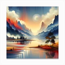 Abstract Landscape Painting 2 Canvas Print