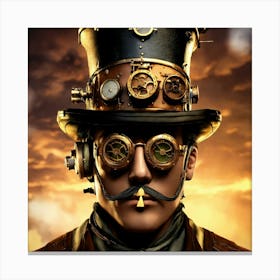 Steampunk Man (1) Canvas Print