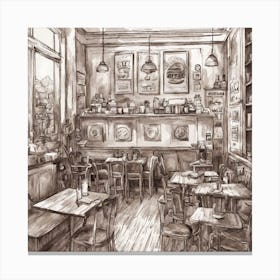 Cafe Interior Canvas Print