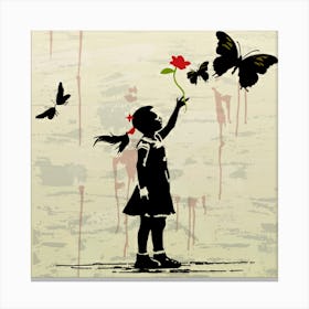 Butterfly Girl 3 Canvas Print