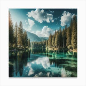 Lake - Lake Stock Videos & Royalty-Free Footage 3 Canvas Print