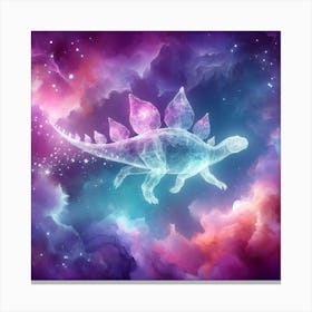 Stegosaurus In Space Canvas Print