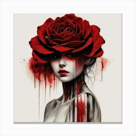 Bloody Rose Canvas Print