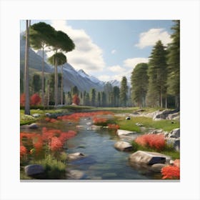 Mountain Stream Canvas Print