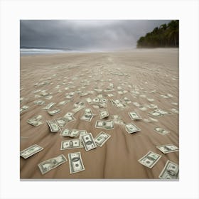 Dinero A Orillas Del Mar Canvas Print