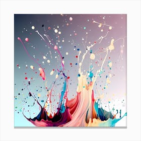 Colorful Paint Splash Canvas Print