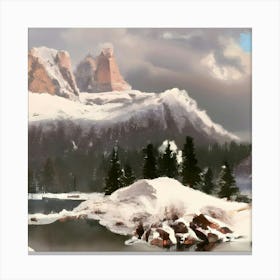 Snowy Mountains Canvas Print