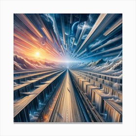 Beyond the Horizon: Blurring the Boundaries of Reality and Imagination Canvas Print