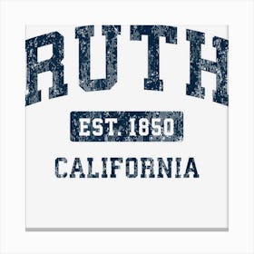 Ruth California Ca Vintage Athletic Sports Design Canvas Print