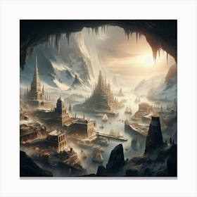 City In A Cave Canvas Print