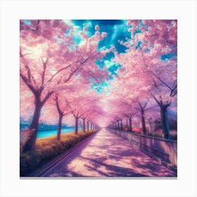 Pink Cherry Blossoms 1 Canvas Print