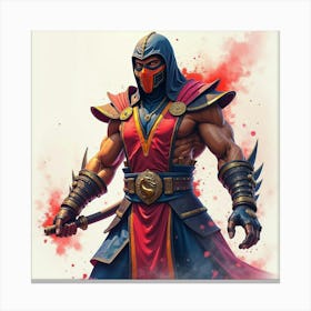 Mortal Kombat Ninja Fighter Concept Art (91) Canvas Print