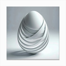 Abstract White Egg Canvas Print