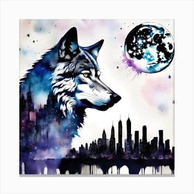 Wolf In The City Canvas Print