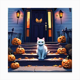 Halloween Cat 11 Canvas Print