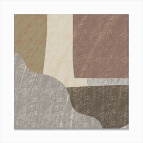 Earth Tone Large Abstract Square Canvas Print