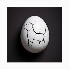 Dog White Egg Canvas Print