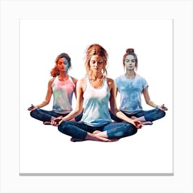 Watercolor Yoga 17 Canvas Print