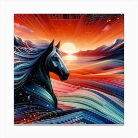 Creative Horse Beauty Illustration Nr 151 Canvas Print