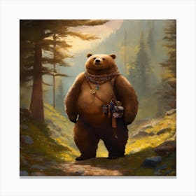 A Round Bear Like Wanderer Called Baba Canvas Print