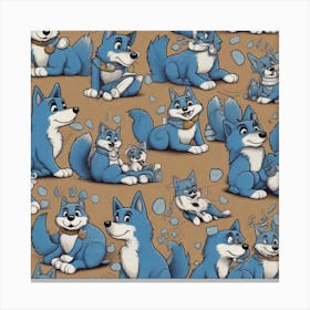 Huskies Canvas Print