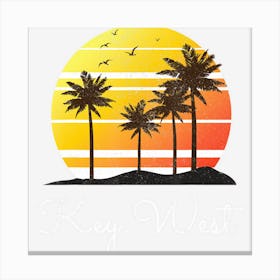 Key West Florida Vacation Beach Tropical Family Group Canvas Print