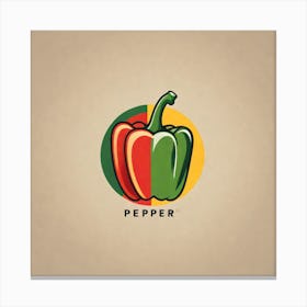 Bell Pepper Logo With Pure Background (19) Canvas Print