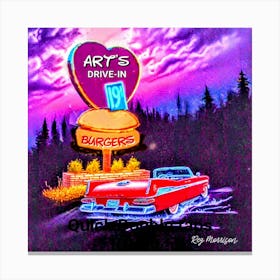 FM-61 ART'S DRIVE-IN 1 Canvas Print