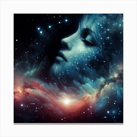 She is made of stars Canvas Print