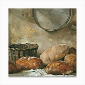 Bread In A Basket Canvas Print