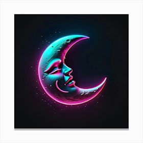 Neon Moon Canvas Print