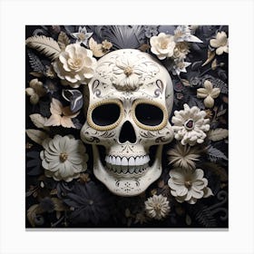 Day Of The Dead Skull 2 Canvas Print