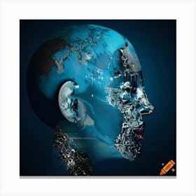 Craiyon 161352 Geography And Artificial Intelligence Canvas Print