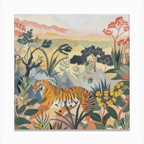 Tiger Pastel Illustration 3 Canvas Print