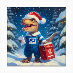 Dino Santa Canvas Print