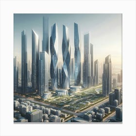 Futuristic Cityscape 13 Canvas Print