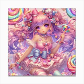 Lollipop Girl 2 Canvas Print