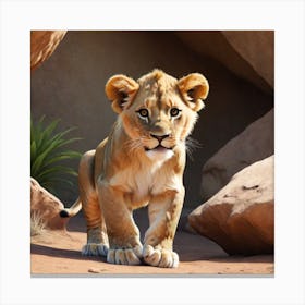 little lion 1 Canvas Print