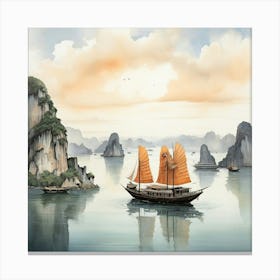 Ha Long Bay Vietnam Art Print 2 Canvas Print