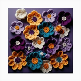 Crochet Flowers 1 Canvas Print