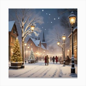 Christmas Village Canvas Print