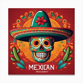 Mexican Skull 74 Canvas Print